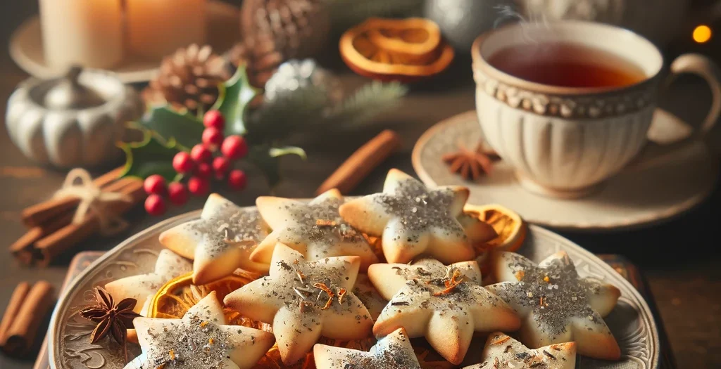 Backrezept - Weihnachtssterne mit Earl Grey und Orange