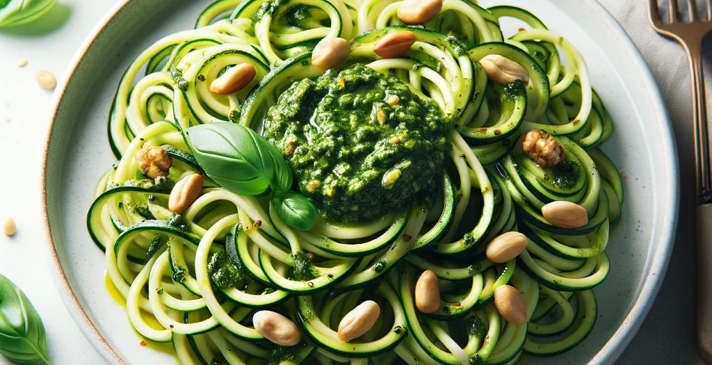 Histaminfreie Zucchini-Nudeln mit Pesto