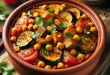 Vegan - Auberginen-Tajine mit Kichererbsen