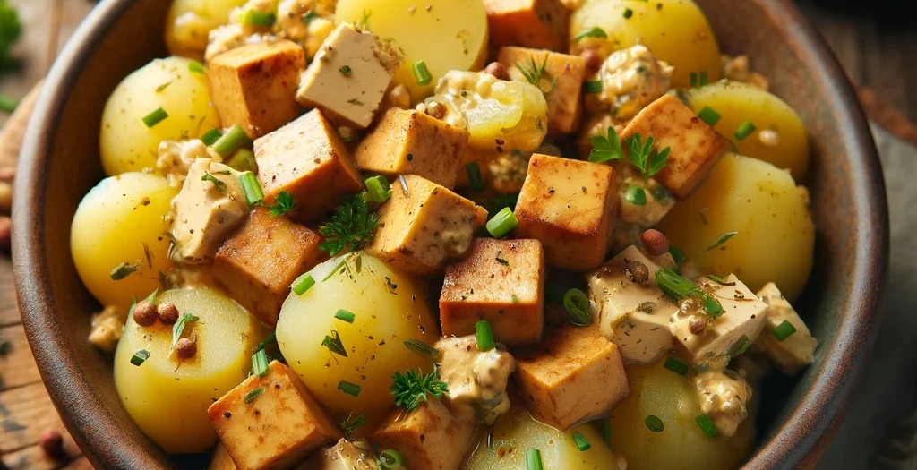 Vegan - Kartoffelsalat mit Räuchertofu