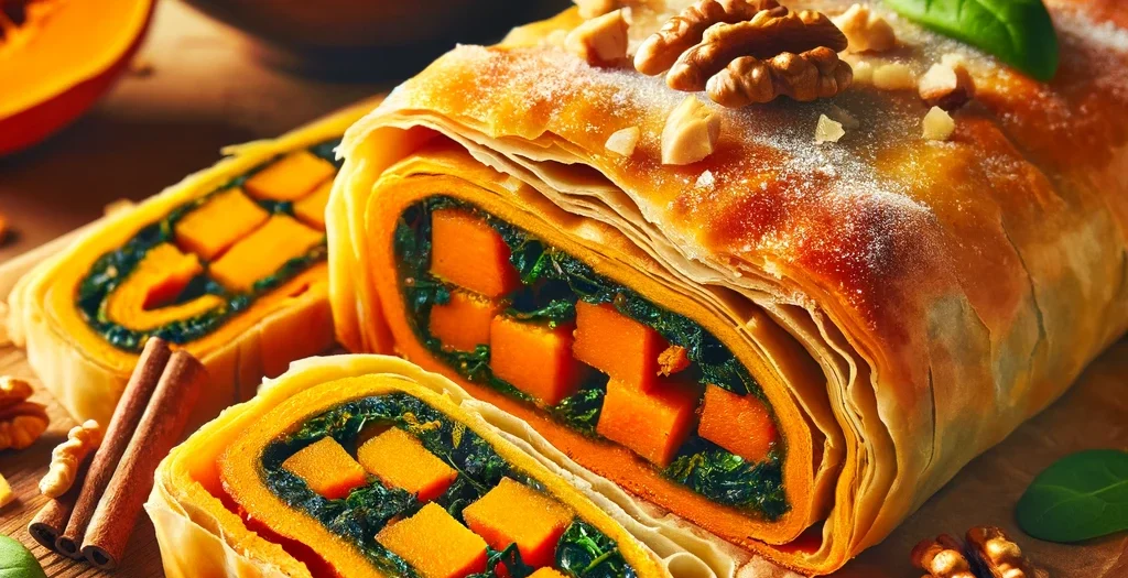 Veganer österreichischer Kürbisstrudel