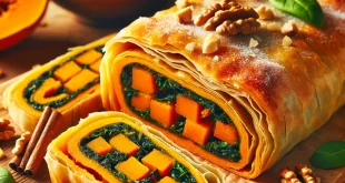 Veganer österreichischer Kürbisstrudel