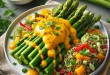 Exotischer Spargel mit Mango-Hollandaise und Quinoa-Salat