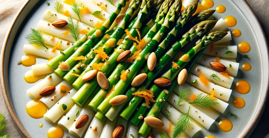 Spargel-Carpaccio mit Orangen-Vinaigrette