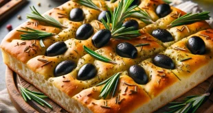 Focaccia mit Rosmarin und Oliven