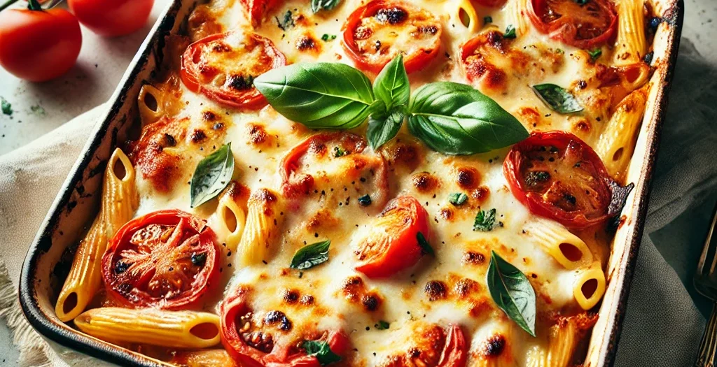 Nudelauflauf mit Tomaten - Mozzarella