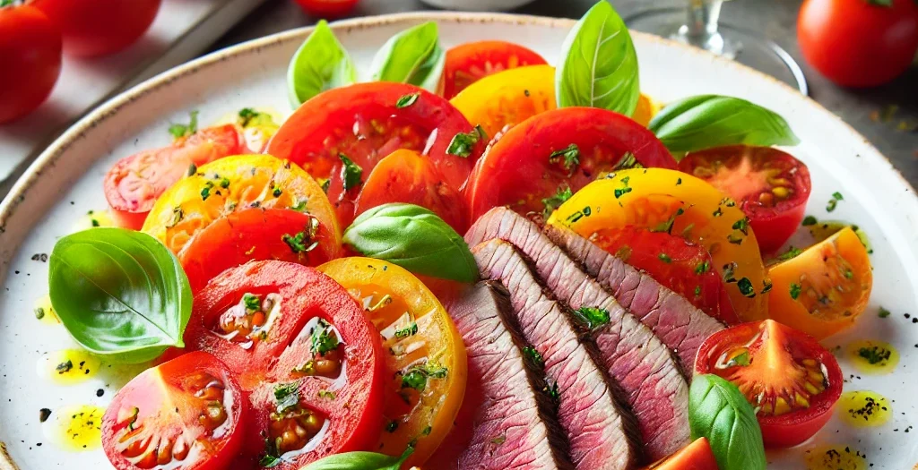 Tomaten-Salat mit zartem Kalbstafelspitz