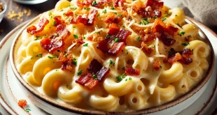 Mac and Cheese mit Speck und extra Käse