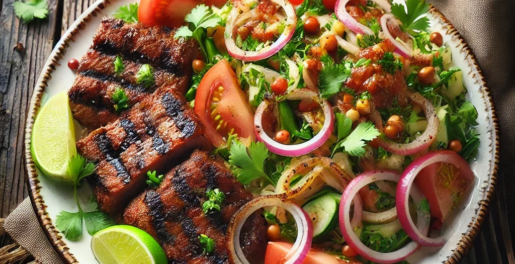 Nyama Choma mit Kachumbari-Salat