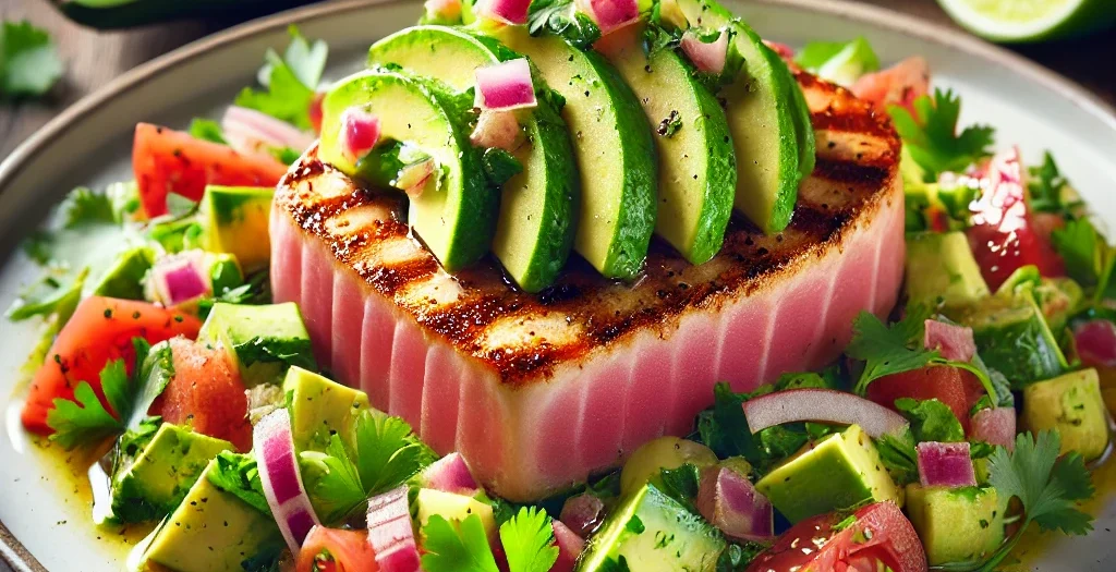 Thunfisch-Steak mit frischer Avocado-Salsa