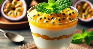 Zabaione mit frischer Passionsfrucht