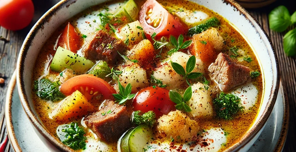 Herzhafte Gyrossuppe