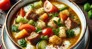 Herzhafte Gyrossuppe