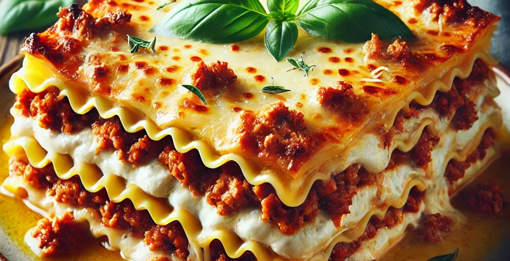 Lasagne mit Bolognese und Béchamelsoße