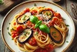 Linguine mit Auberginen