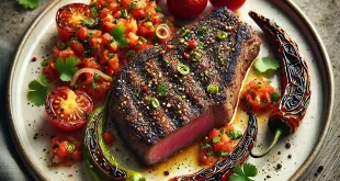 Pfeffer-Rumpsteak mit Tomaten-Salsa