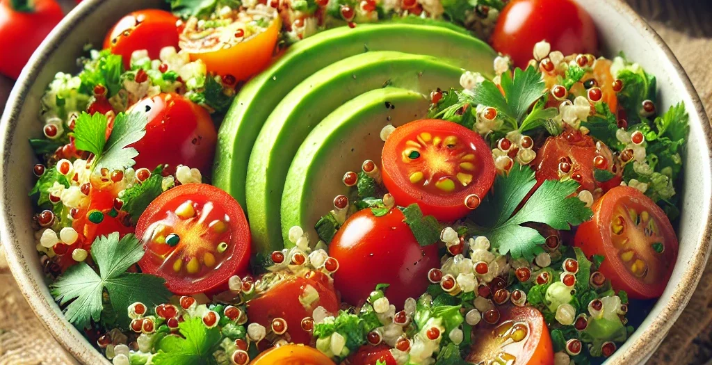 Quinoa-Powersalat mit Tomaten und Avocado