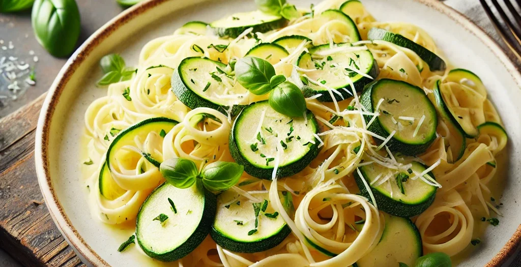 Zucchini-Frischkäse-Nudeln