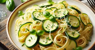 Zucchini-Frischkäse-Nudeln