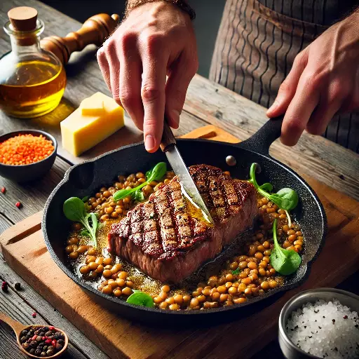 Rinderhüftsteaks braten