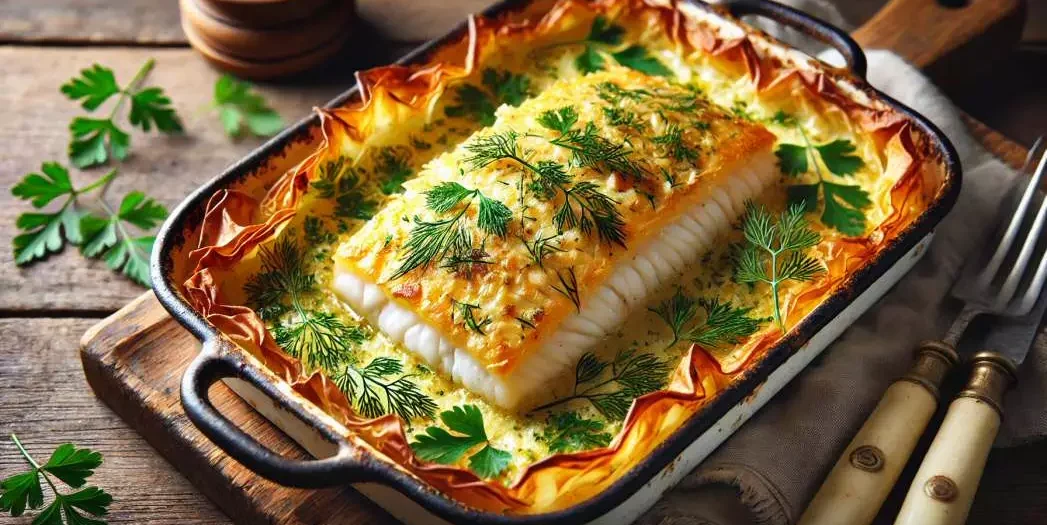 filo fisch gratin