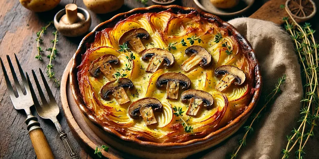 kartoffel steinpilz gratin