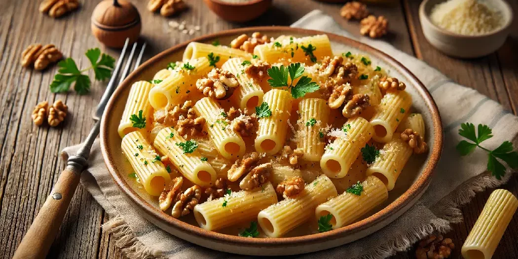 rigatoni mit nussbutter