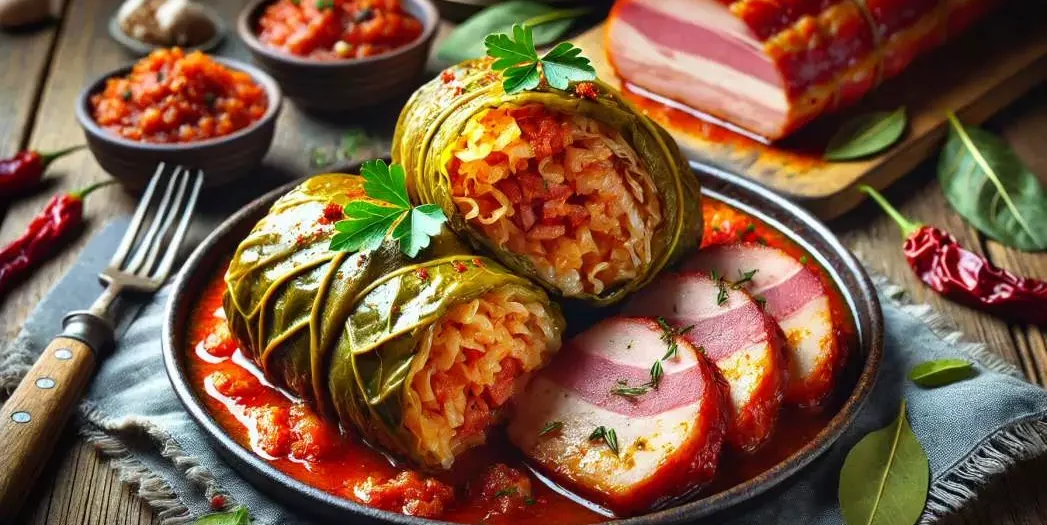 sarma sauerkrautwickel mit brettlspeck