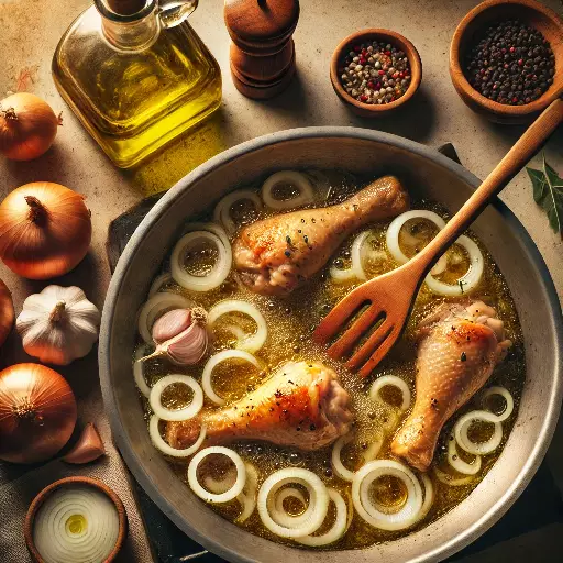 Zwiebeln und Knoblauch anschwitzen