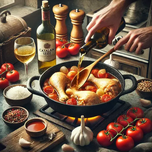 Tomaten und Wein hinzufügen
