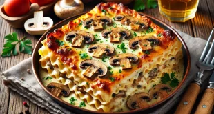 4 käse lasagne mit champignons