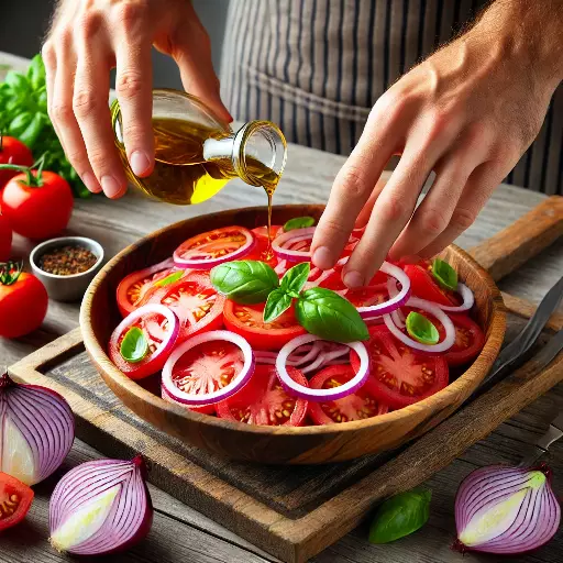 Tomatensalat zubereiten