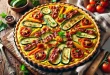 bunte gemüse quiche mit speck